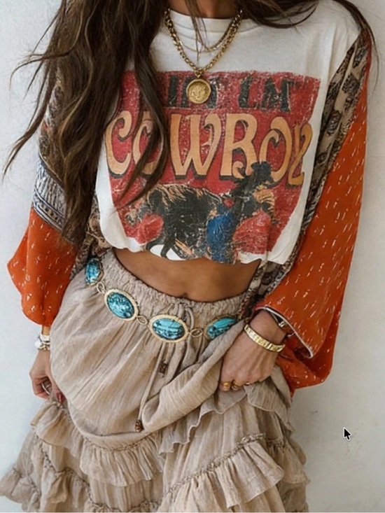 Tops - Batwing boho tee